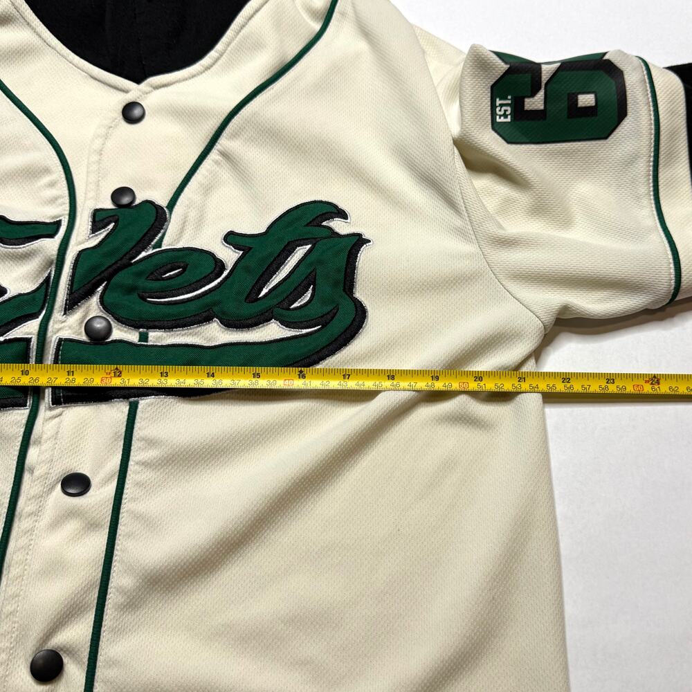 NFL New York Jets throwback baseball jersey hoodie Size Small - Picture 14 of 14